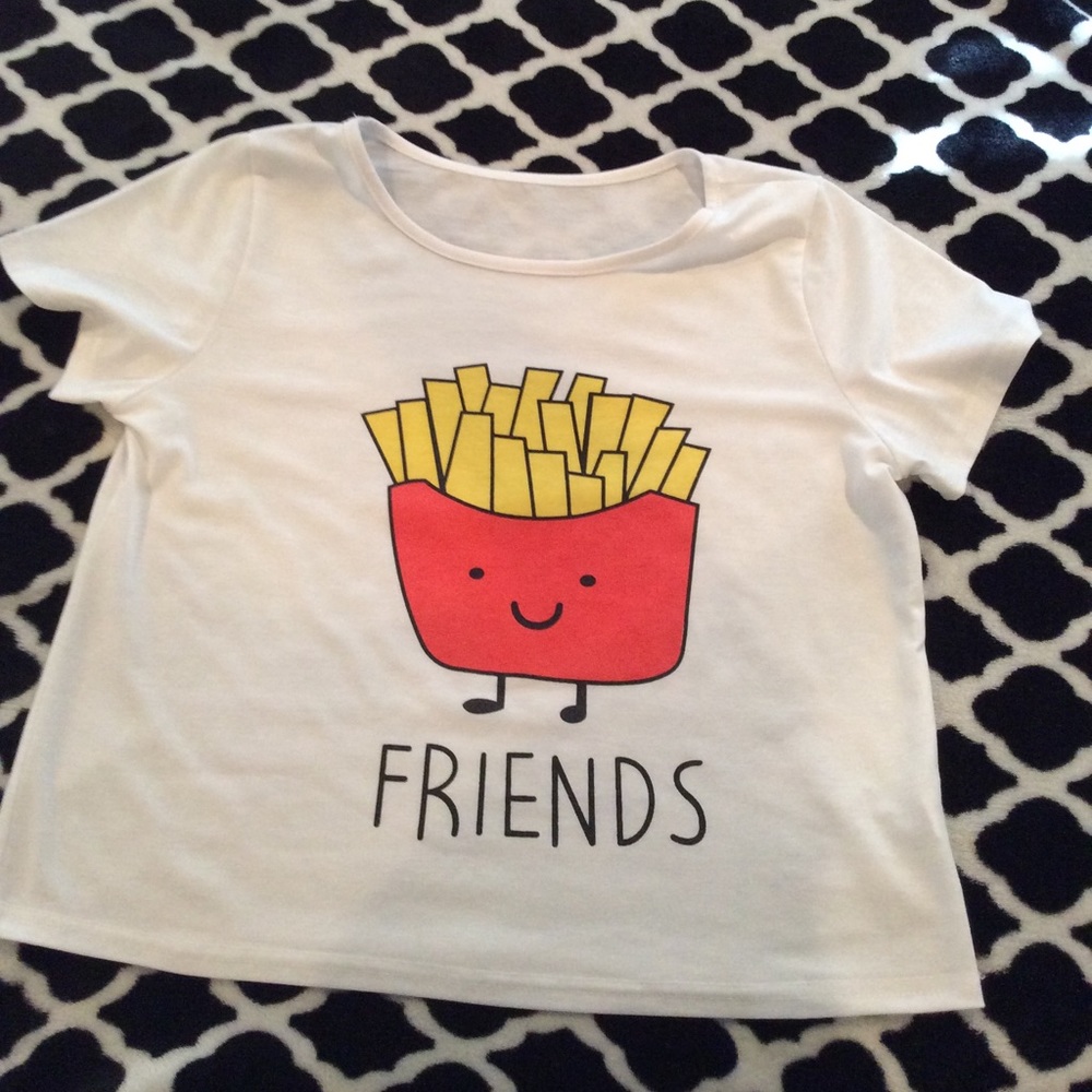 Crop top novelty t shirt